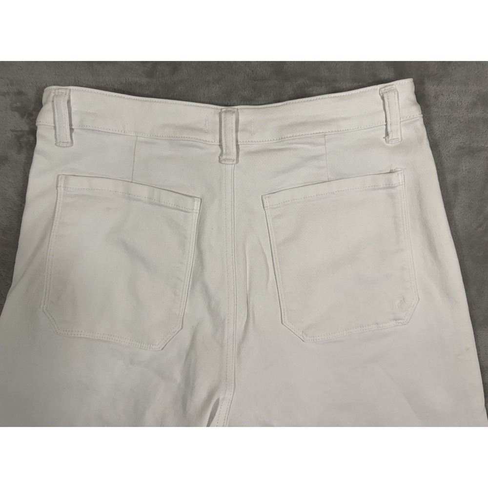 Silver Jeans Womens W31 L27 White Relaxed High Rise Wide Leg Patch Pockets Rayon - Picture 9 of 16